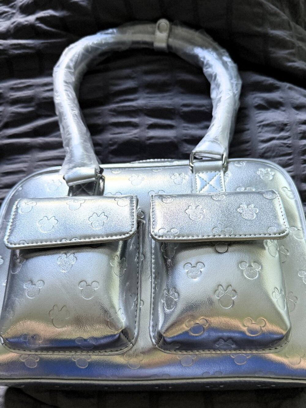 Disney Mickey and Minnie Metallic Loungefly Satchel